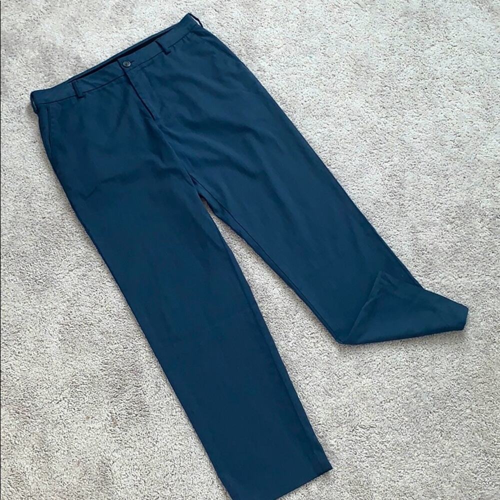 Van Heusen Blue Straight Flex Dress Pants Trousers 34x32